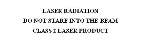 
   
    Labeling laser class 2 
   
  