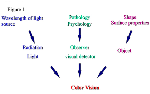 
   
    Figure 1 : Parameters playing a role in color perception.
   
  